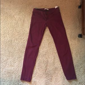Maroon Hollister jeans